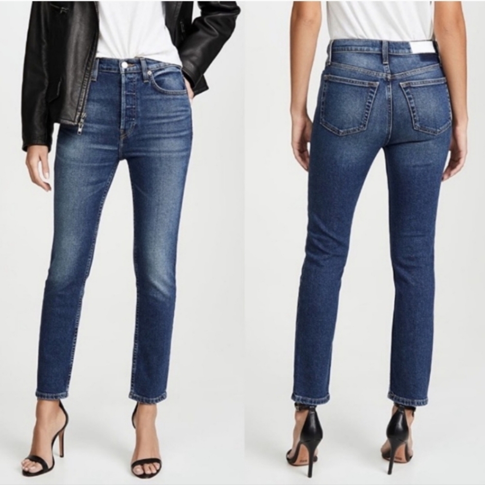 RE/DONE NWT High Rise Ankle Crop Jeans 30